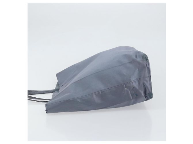 Borsa Tote Prada Satin Blu Argento Auth bs33255 - vista 5
