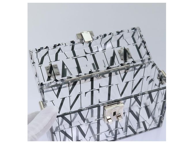 VALENTINO Borsa a mano in plastica 2 vie trasparente Auth 78373SAV - vista 10