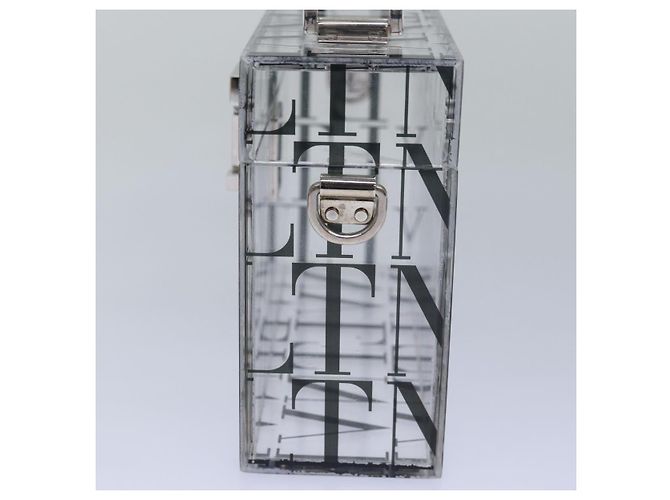 VALENTINO Borsa a mano in plastica 2 vie trasparente Auth 78373SAV - vista 4