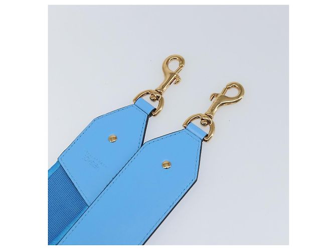Cinghia per Spalla in Tela e Pelle VERSACE 37,8"" Azzurro Chiaro Oro Auth hk3507 D'oro Blu chiaro - vista 6