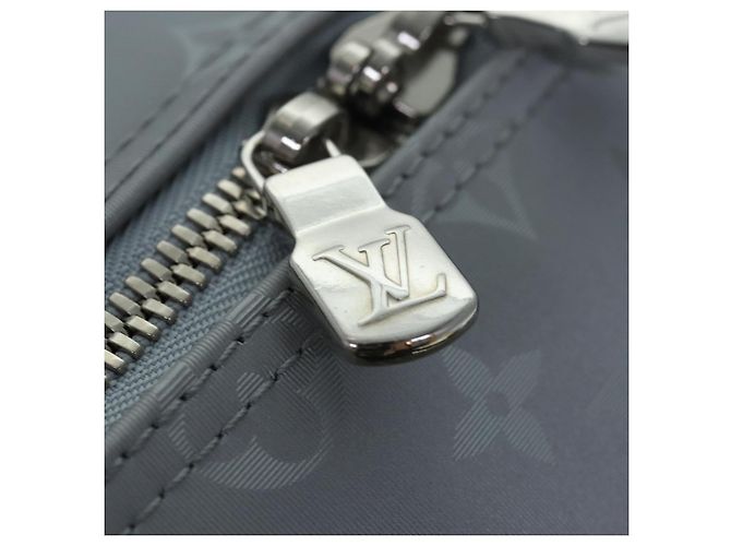 LOUIS VUITTON Monogram Satellite Keepall Bandouliere 50 M44170 LV Auth 78374SM Argento - vista 9