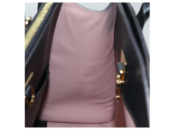 LOUIS VUITTON City Steamer PM Borsa a Mano Pelle Nera Magnolia M51590 Auth 81144V Nero - vista 23