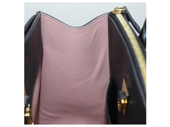 LOUIS VUITTON City Steamer PM Borsa a Mano Pelle Nera Magnolia M51590 Auth 81144V Nero - vista 24