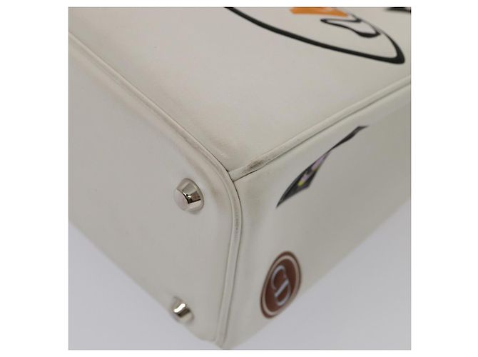 Borsa a mano in pelle Christian Dior 2way Argento Bianco Auth ep5275SAV - vista 10