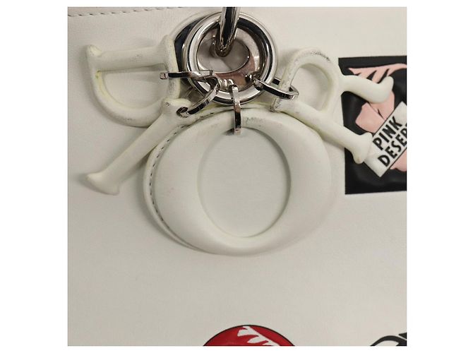 Borsa a mano in pelle Christian Dior 2way Argento Bianco Auth ep5275SAV - vista 17