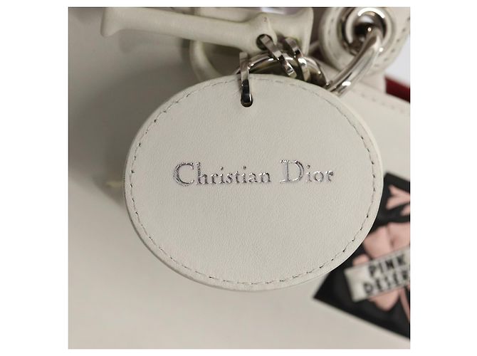 Borsa a mano in pelle Christian Dior 2way Argento Bianco Auth ep5275SAV - vista 18