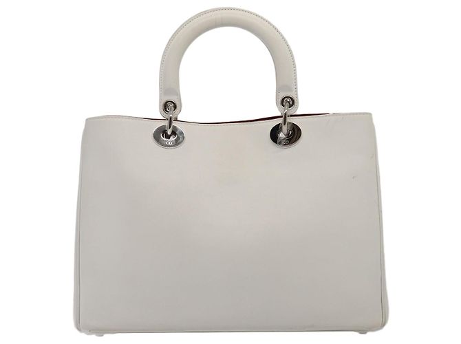 Borsa a mano in pelle Christian Dior 2way Argento Bianco Auth ep5275SAV - vista 2
