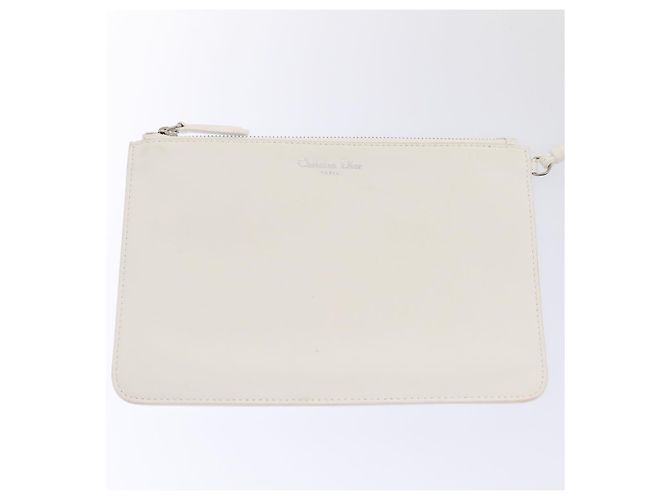 Borsa a mano in pelle Christian Dior 2way Argento Bianco Auth ep5275SAV - vista 25