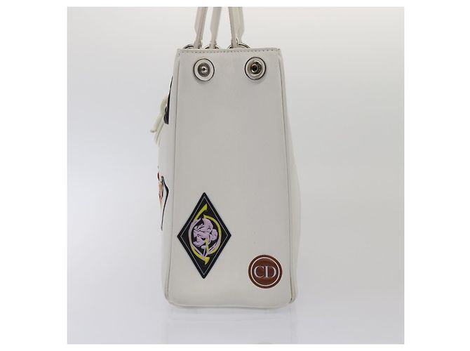 Borsa a mano in pelle Christian Dior 2way Argento Bianco Auth ep5275SAV - vista 3