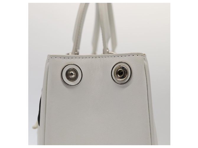 Borsa a mano in pelle Christian Dior 2way Argento Bianco Auth ep5275SAV - vista 5