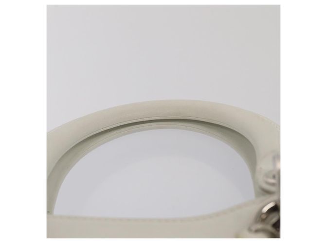 Borsa a mano in pelle Christian Dior 2way Argento Bianco Auth ep5275SAV - vista 9