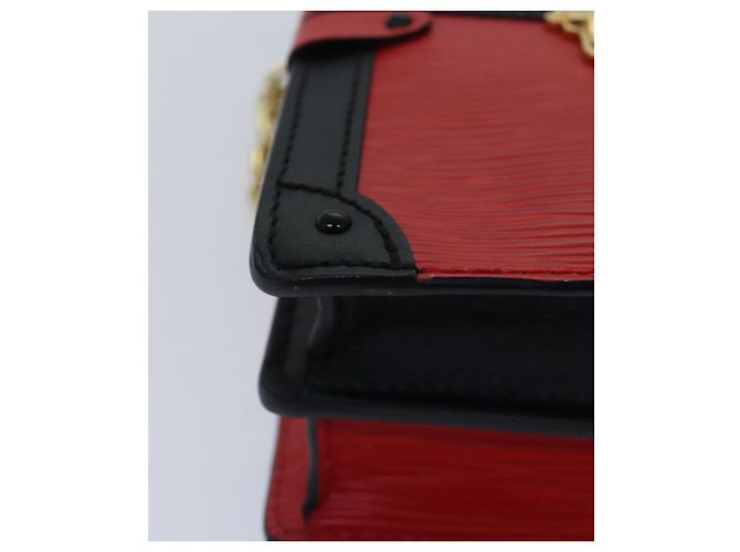 LOUIS VUITTON Epi Trunk Clutch Borsa a Spalla Rossa Nera M51697 LV Auth ar12517SM Nero Rosso - vista 15