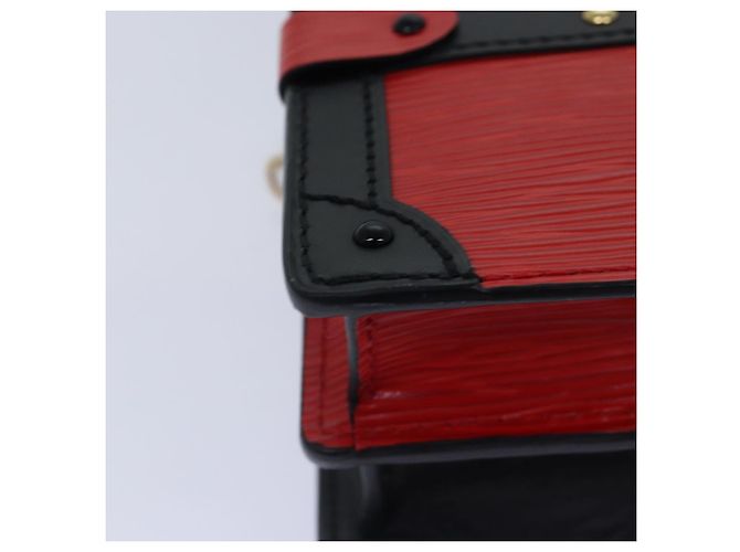 LOUIS VUITTON Epi Trunk Clutch Borsa a Spalla Rossa Nera M51697 LV Auth ar12517SM Nero Rosso - vista 17