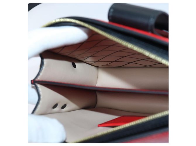 LOUIS VUITTON Epi Trunk Clutch Borsa a Spalla Rossa Nera M51697 LV Auth ar12517SM Nero Rosso - vista 20