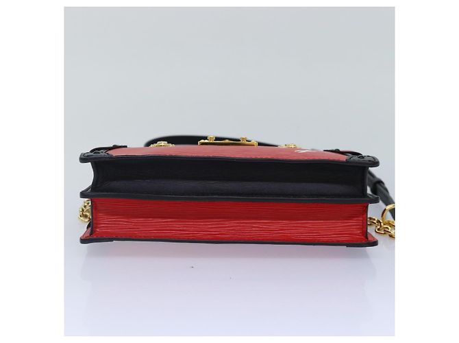 LOUIS VUITTON Epi Trunk Clutch Borsa a Spalla Rossa Nera M51697 LV Auth ar12517SM Nero Rosso - vista 5