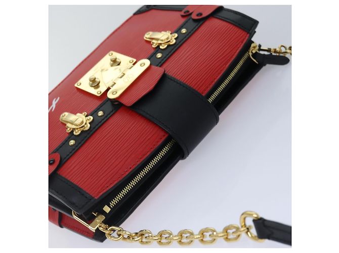 LOUIS VUITTON Epi Trunk Clutch Borsa a Spalla Rossa Nera M51697 LV Auth ar12517SM Nero Rosso - vista 6