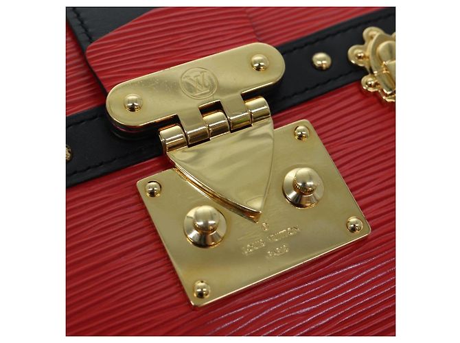 LOUIS VUITTON Epi Trunk Clutch Borsa a Spalla Rossa Nera M51697 LV Auth ar12517SM Nero Rosso - vista 9