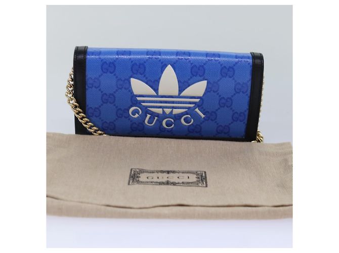GUCCI GG Supreme Collaborazione con Adidas Borsa a Spalla con Catena 621892 Auth 88144SAM - vista 12