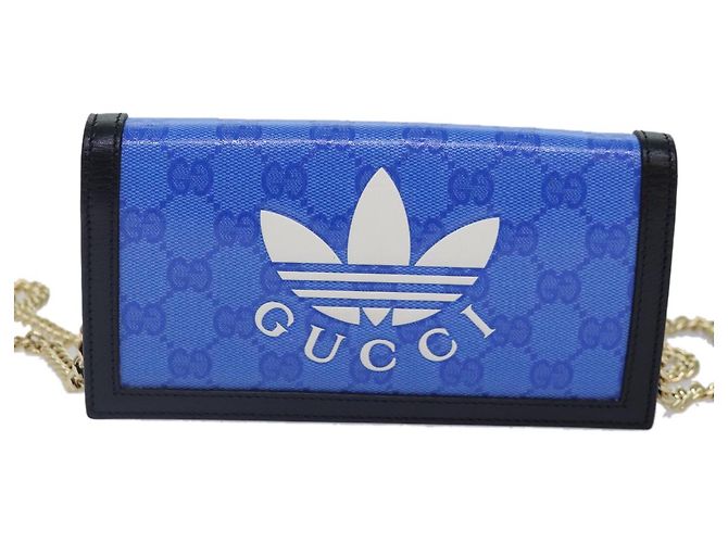 GUCCI GG Supreme Collaborazione con Adidas Borsa a Spalla con Catena 621892 Auth 88144SAM - vista 13