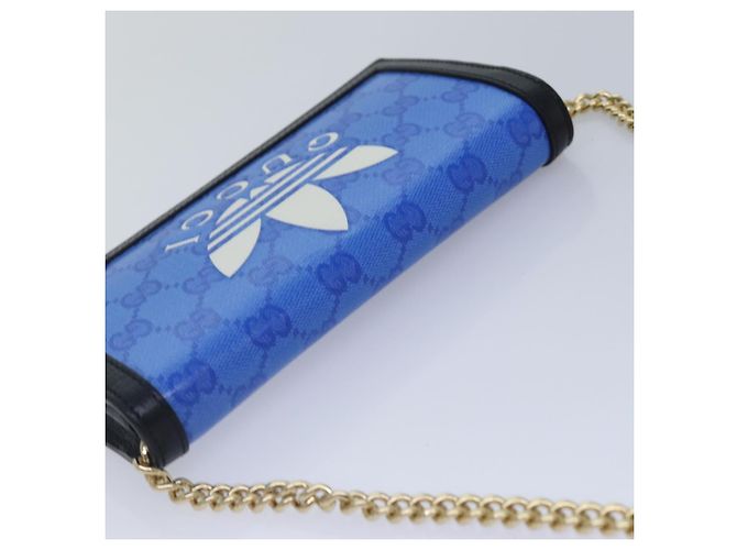 GUCCI GG Supreme Collaborazione con Adidas Borsa a Spalla con Catena 621892 Auth 88144SAM - vista 6