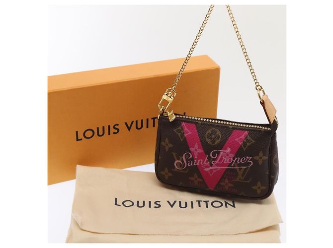 LOUIS VUITTON Monogram V línea Mini Pochette Accesorios Pouch Rosa Auth am6931SAV Monograma - vista 12