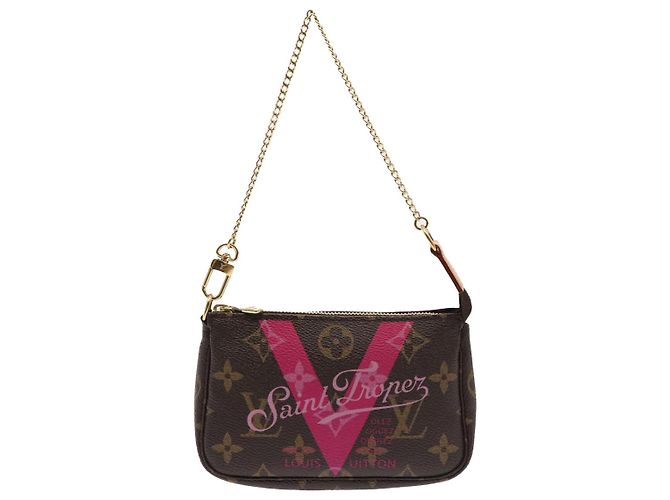LOUIS VUITTON Monogram V línea Mini Pochette Accesorios Pouch Rosa Auth am6931SAV Monograma - vista 13