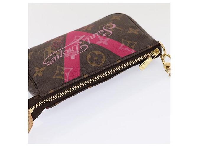 LOUIS VUITTON Monogram V línea Mini Pochette Accesorios Pouch Rosa Auth am6931SAV Monograma - vista 6