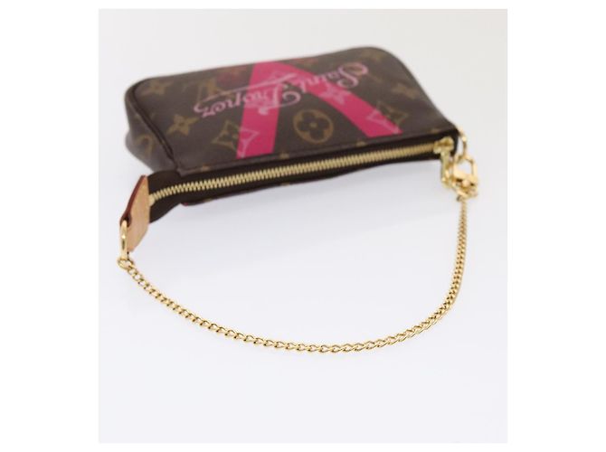 LOUIS VUITTON Monogram V línea Mini Pochette Accesorios Pouch Rosa Auth am6931SAV Monograma - vista 7