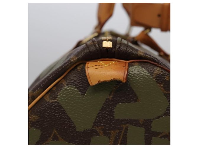 LOUIS VUITTON Monogram Graffiti Keepall 50 Borsa Boston Khaki M92196 Auth 90286SAV Cachi - vista 5
