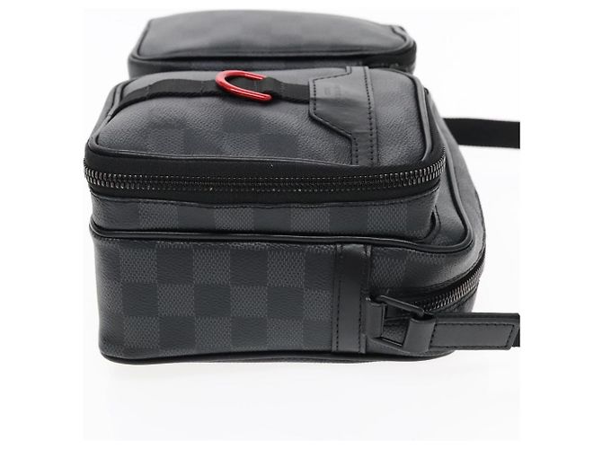LOUIS VUITTON Bolsa de Ombro Utility Messenger Damier Grafitte M40280 Auth 94640SM Damier ebene - vista 3