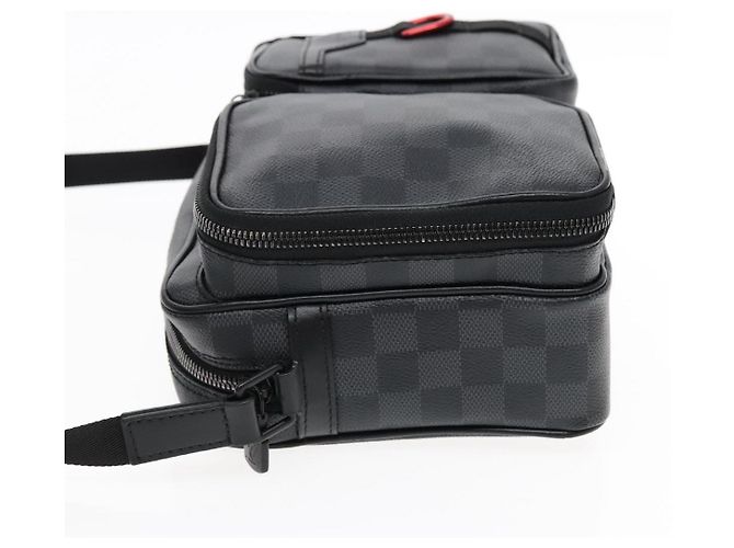 LOUIS VUITTON Bolsa de Ombro Utility Messenger Damier Grafitte M40280 Auth 94640SM Damier ebene - vista 4