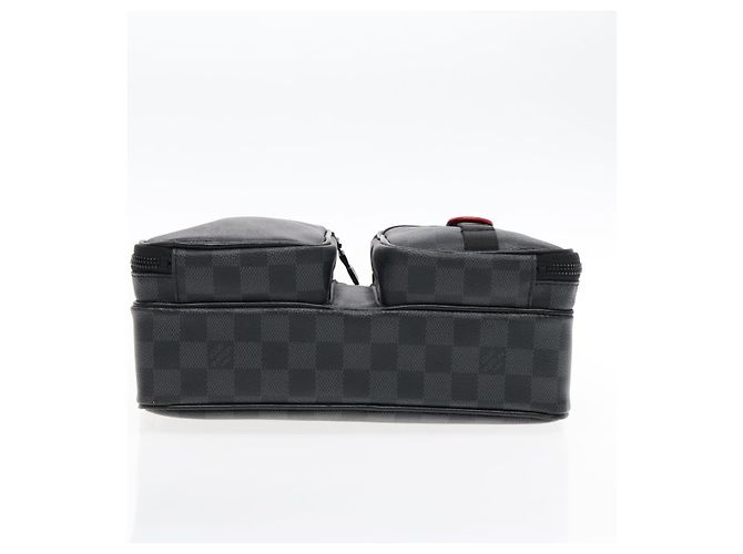 LOUIS VUITTON Bolsa de Ombro Utility Messenger Damier Grafitte M40280 Auth 94640SM Damier ebene - vista 5
