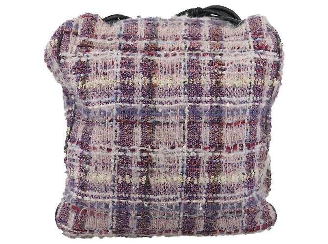 CHANEL Borsa a Spalla Camelia in Tela Viola CC Auth 99854SAV Porpora - vista 2