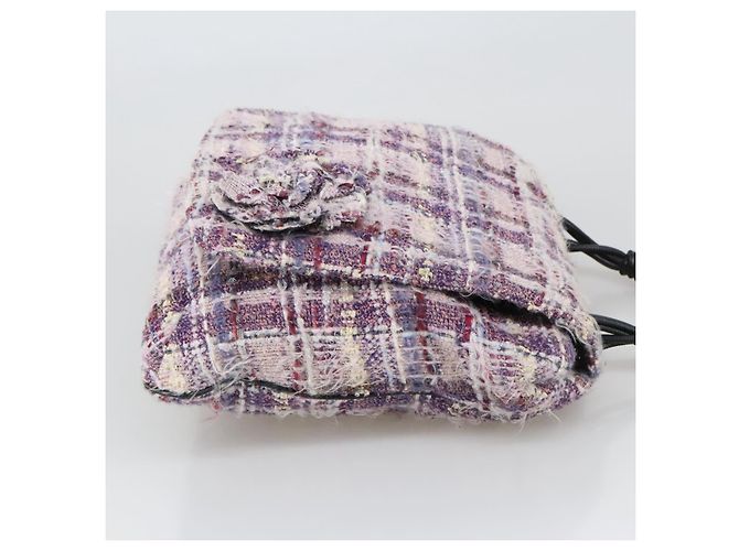 CHANEL Borsa a Spalla Camelia in Tela Viola CC Auth 99854SAV Porpora - vista 3