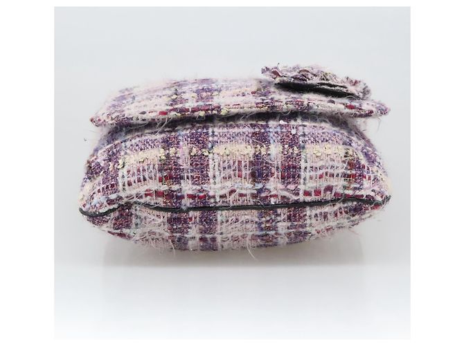 CHANEL Borsa a Spalla Camelia in Tela Viola CC Auth 99854SAV Porpora - vista 5