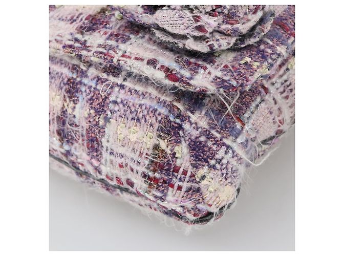 CHANEL Borsa a Spalla Camelia in Tela Viola CC Auth 99854SAV Porpora - vista 9