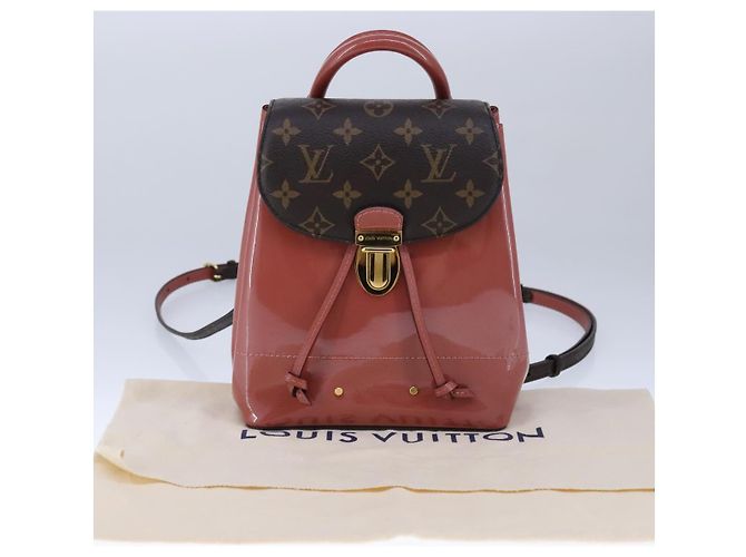 LOUIS VUITTON Sac à dos Hot Springs Monogram Vernis Rose M53545 LV Auth 91559SAM Monogramme - vue 12