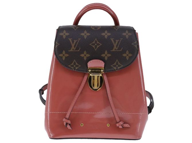 LOUIS VUITTON Sac à dos Hot Springs Monogram Vernis Rose M53545 LV Auth 91559SAM Monogramme - vue 13