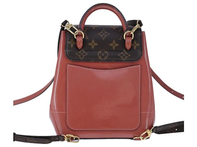 LOUIS VUITTON Sac à dos Hot Springs Monogram Vernis Rose M53545 LV Auth 91559SAM Monogramme - vue 2