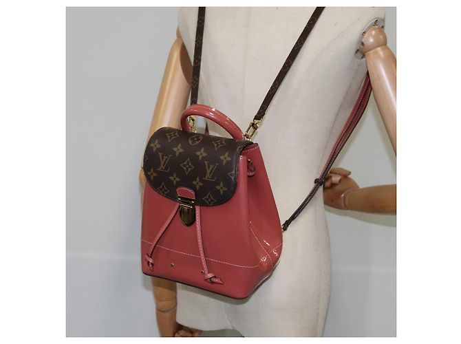 LOUIS VUITTON Sac à dos Hot Springs Monogram Vernis Rose M53545 LV Auth 91559SAM Monogramme - vue 27