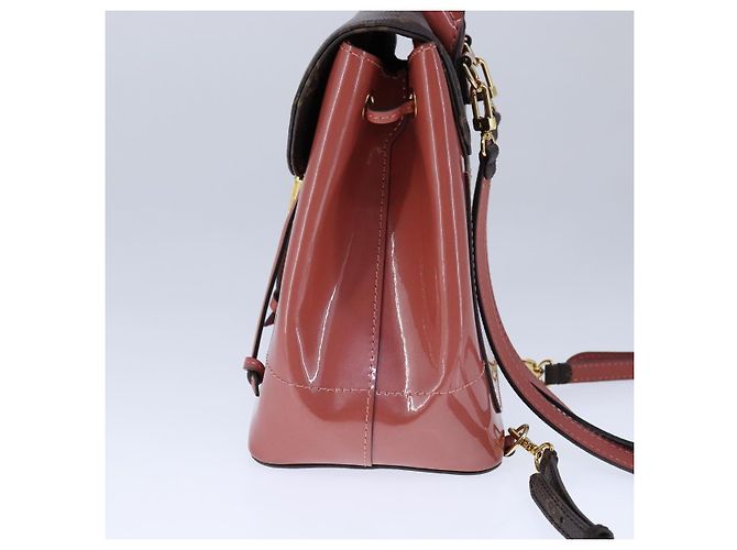 LOUIS VUITTON Sac à dos Hot Springs Monogram Vernis Rose M53545 LV Auth 91559SAM Monogramme - vue 3