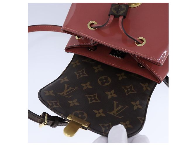 LOUIS VUITTON Sac à dos Hot Springs Monogram Vernis Rose M53545 LV Auth 91559SAM Monogramme - vue 9