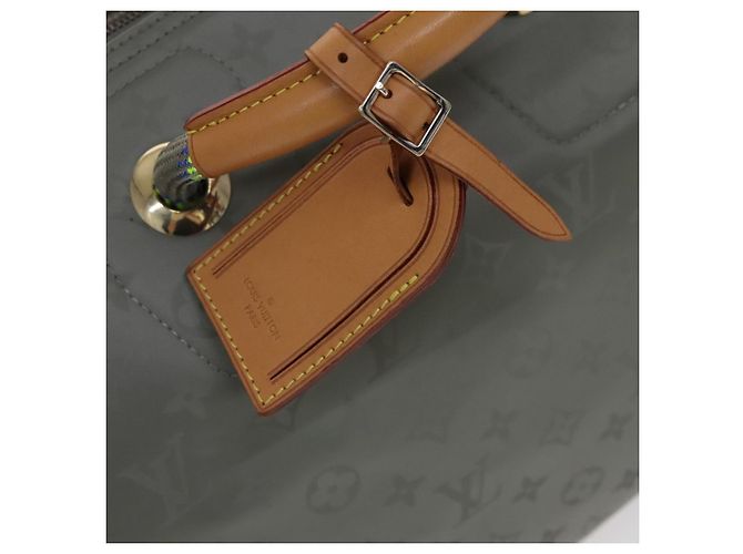 LOUIS VUITTON Borsa Keepall Bandoulière 50 in titanio Argento M43886 LV Auth 108706SM - vista 18