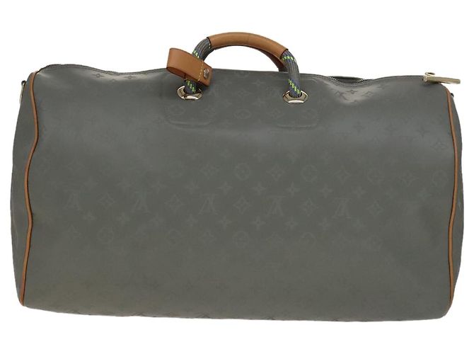 LOUIS VUITTON Borsa Keepall Bandoulière 50 in titanio Argento M43886 LV Auth 108706SM - vista 2