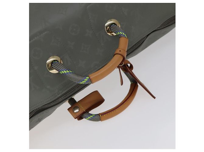 LOUIS VUITTON Borsa Keepall Bandoulière 50 in titanio Argento M43886 LV Auth 108706SM - vista 7