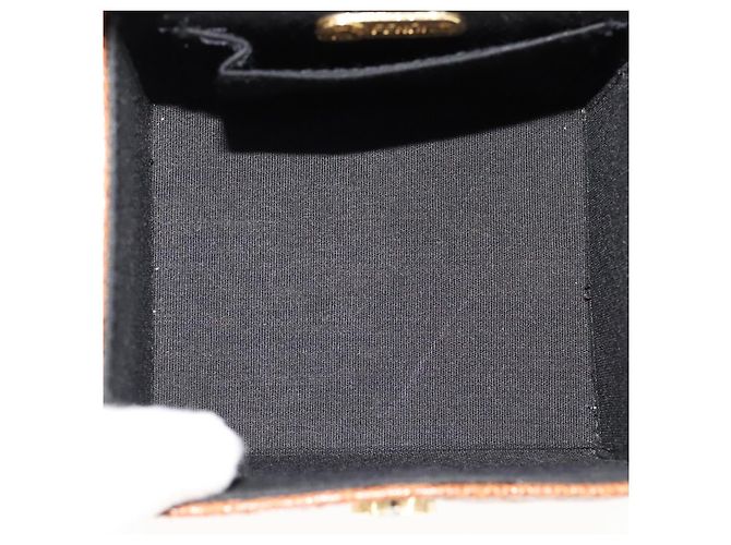 Borsa a mano Vanity FENDI in pelle 2 in 1 marrone Auth 108006SAV - vista 11