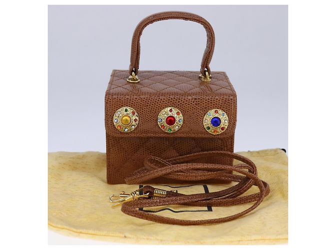 Borsa a mano Vanity FENDI in pelle 2 in 1 marrone Auth 108006SAV - vista 12