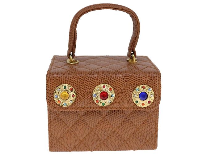 Borsa a mano Vanity FENDI in pelle 2 in 1 marrone Auth 108006SAV - vista 13