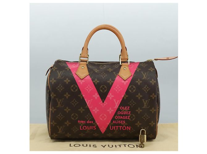 LOUIS VUITTON Borsa a Mano Monogram V Line Speedy 30 M41533 LV Auth 105968SAV Monogramma - vista 12