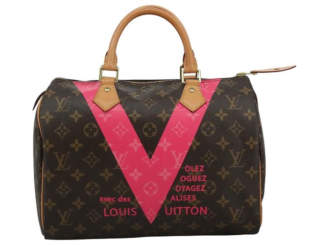 LOUIS VUITTON Borsa a Mano Monogram V Line Speedy 30 M41533 LV Auth 105968SAV Monogramma - vista 13